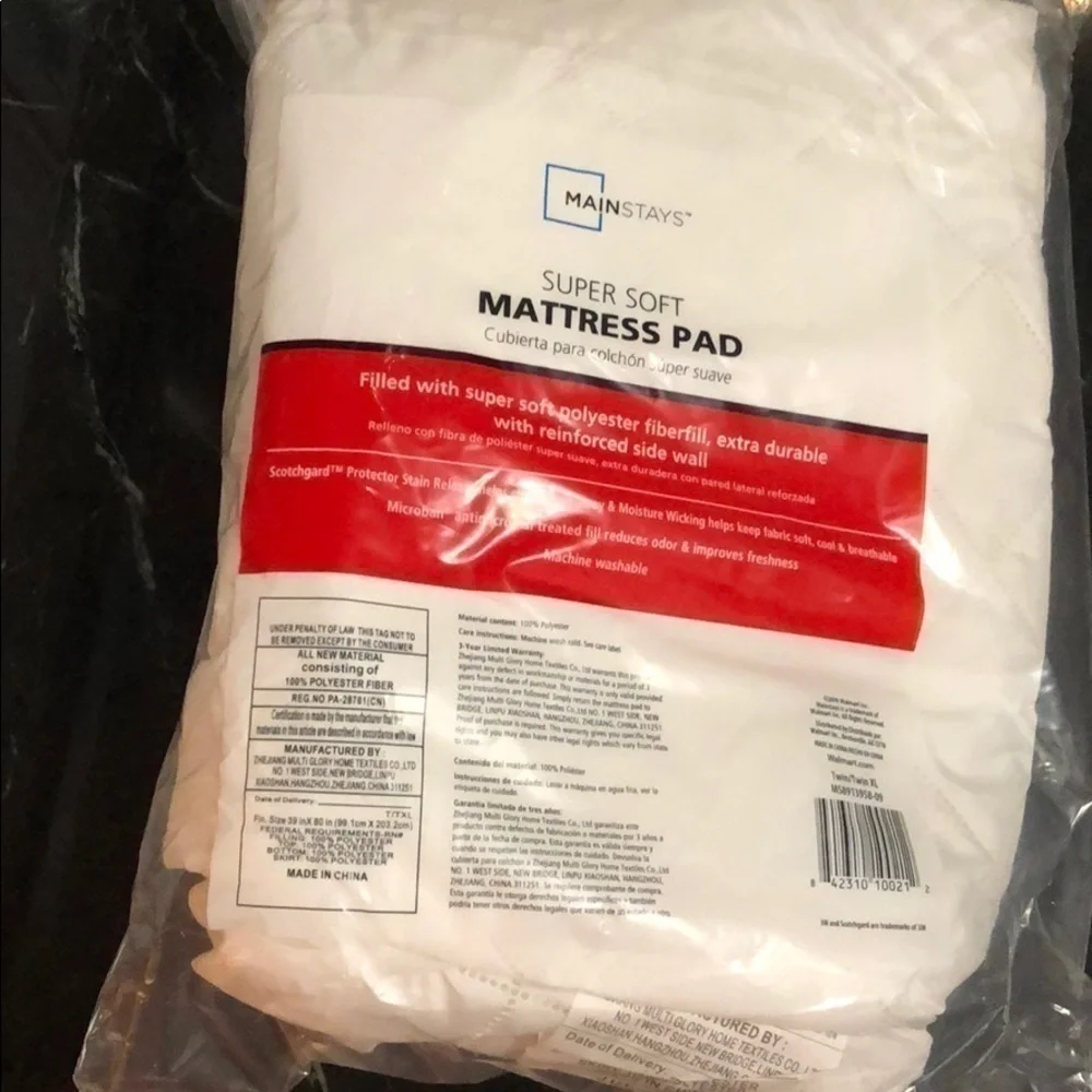Super soft mattress pad twin/twin XL white CA4
